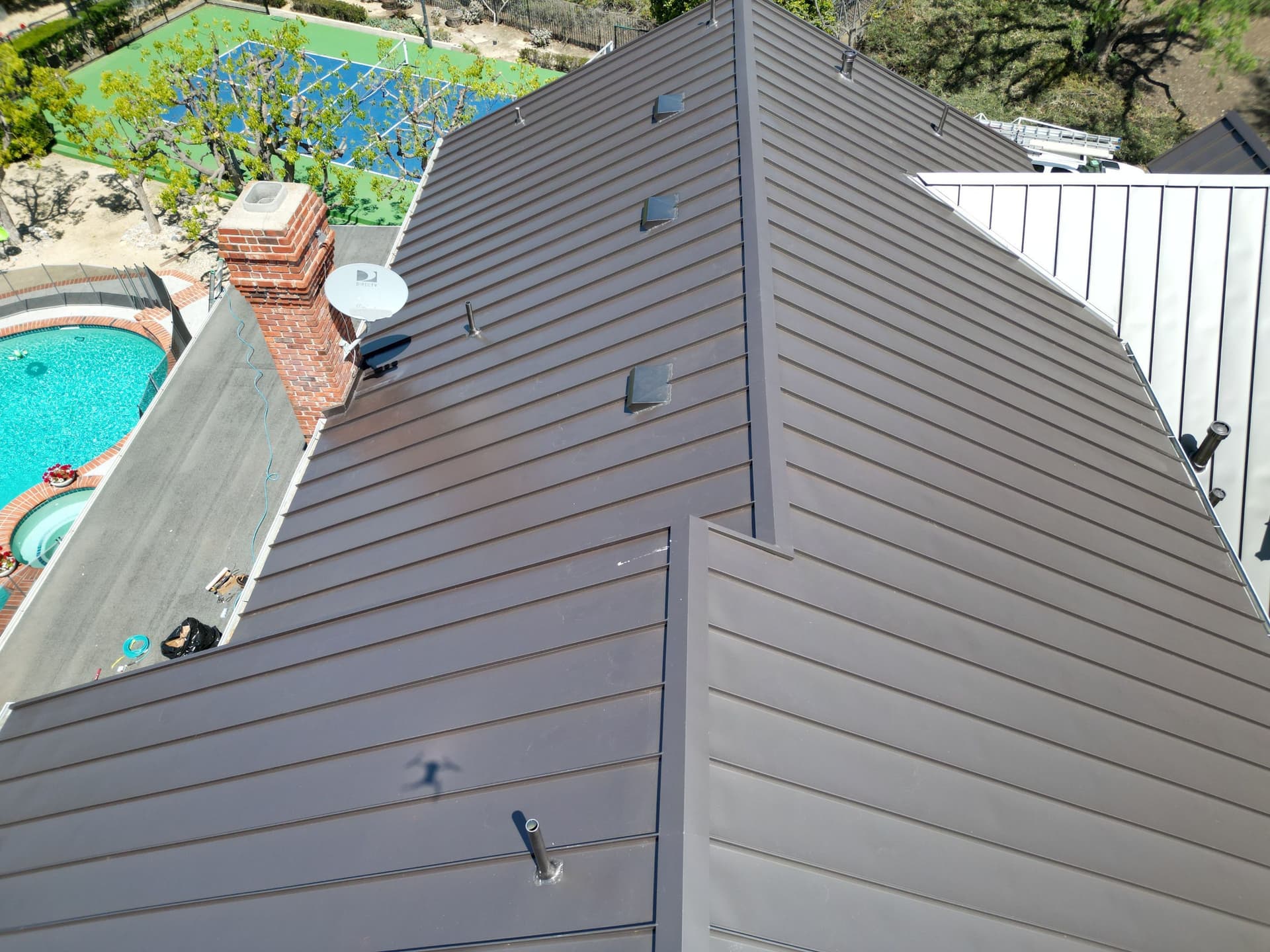 Gallery photos for Standing-Seam Metal Roof (Vintage color) installation in San Juan Capistrano: Image #6