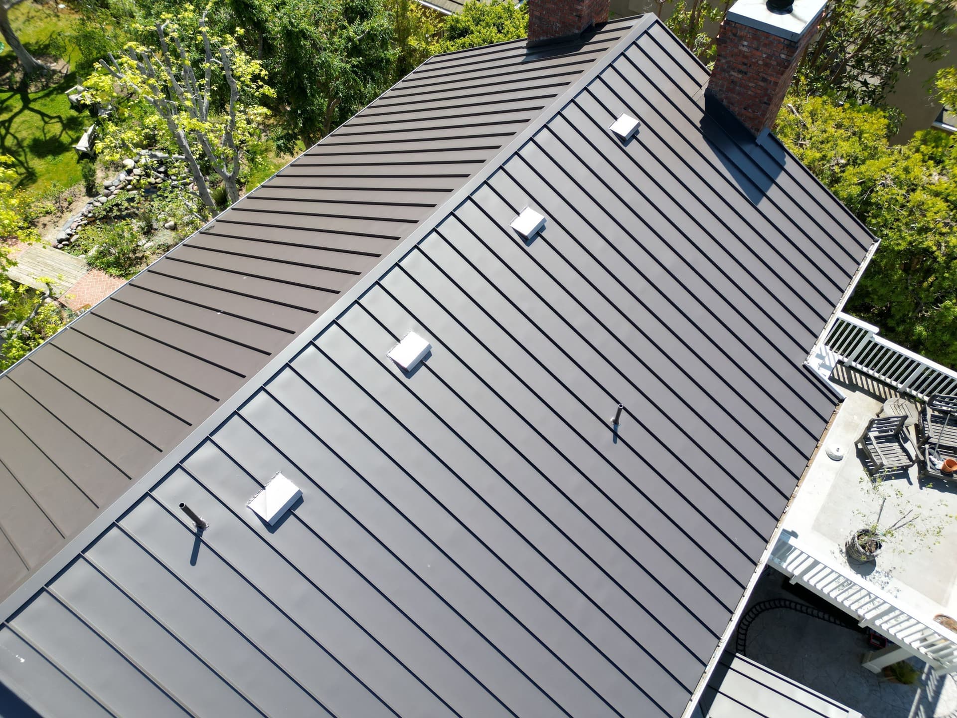 Gallery photos for Standing-Seam Metal Roof (Vintage color) installation in San Juan Capistrano: Image #10
