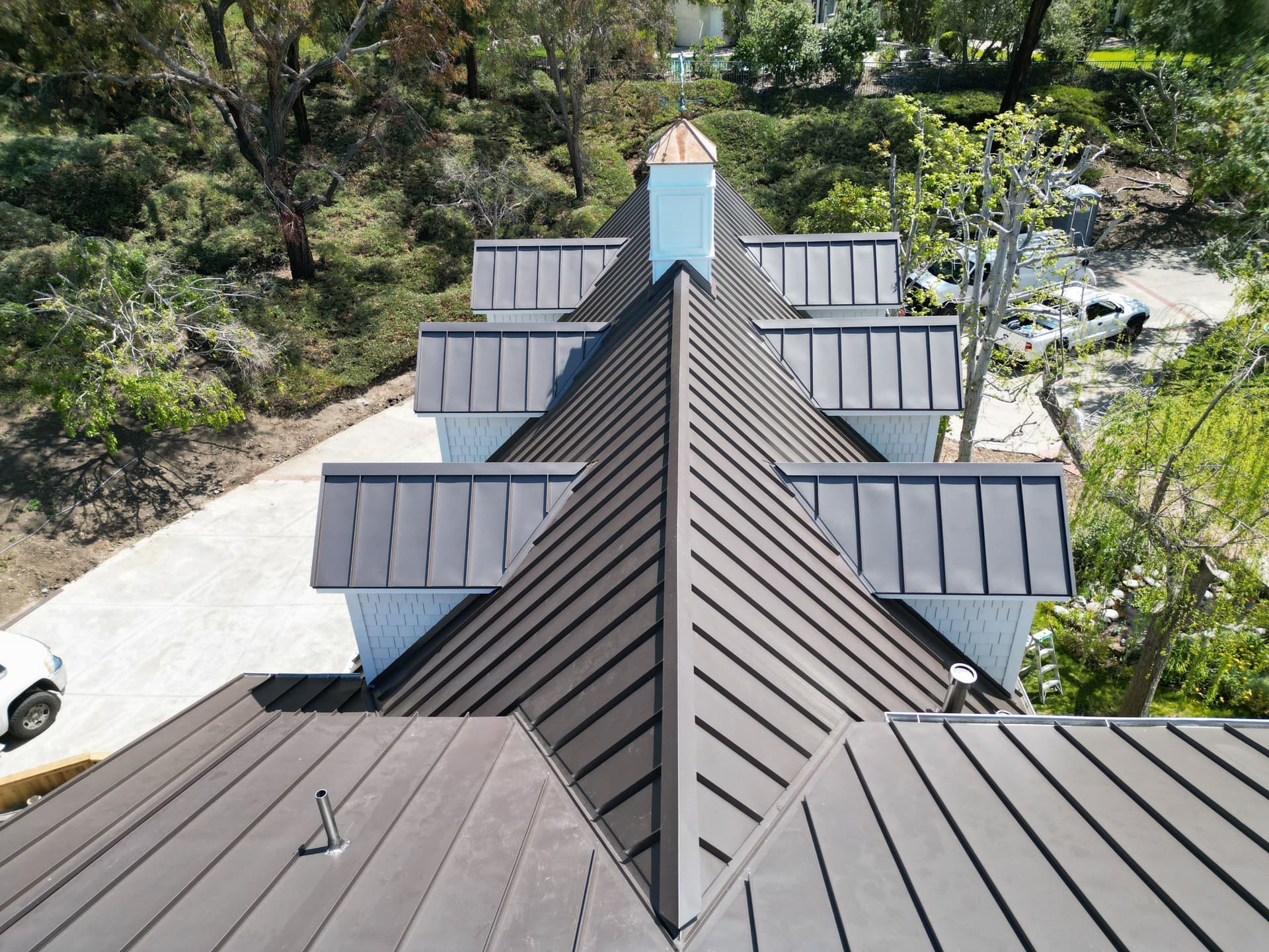 Gallery photos for Standing-Seam Metal Roof (Vintage color) installation in San Juan Capistrano: Image #8
