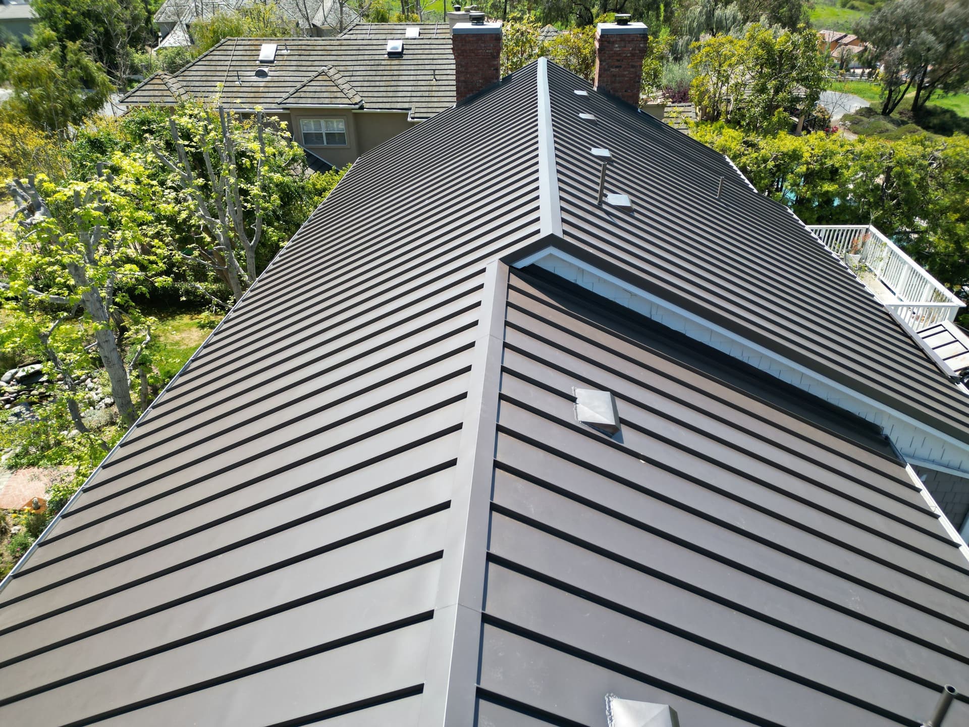 Gallery photos for Standing-Seam Metal Roof (Vintage color) installation in San Juan Capistrano: Image #20